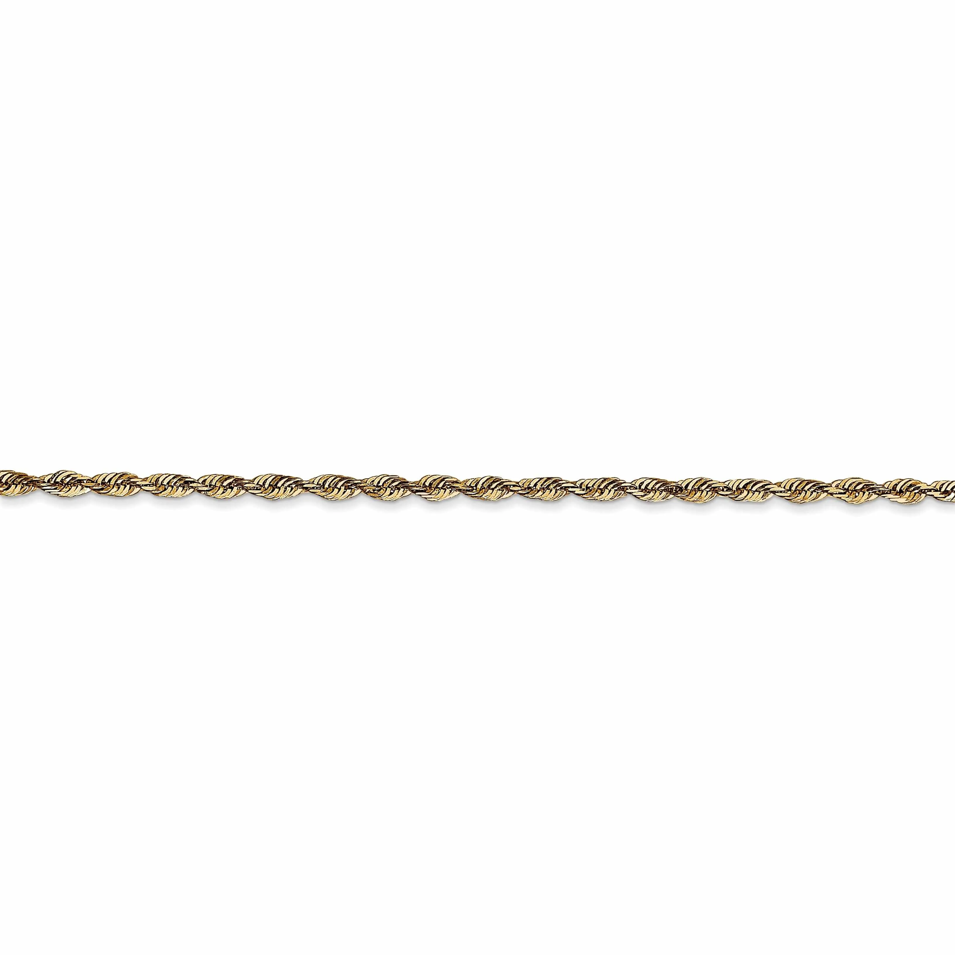 10k Yellow Gold 2.00m DC Lightweight Rope Chain