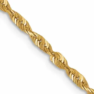 10k Yellow Gold 2.00m DC Lightweight Rope Chain