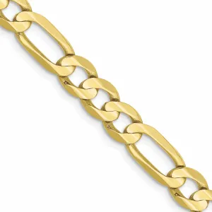 10k Yellow Gold Light Figaro Chain 6MM