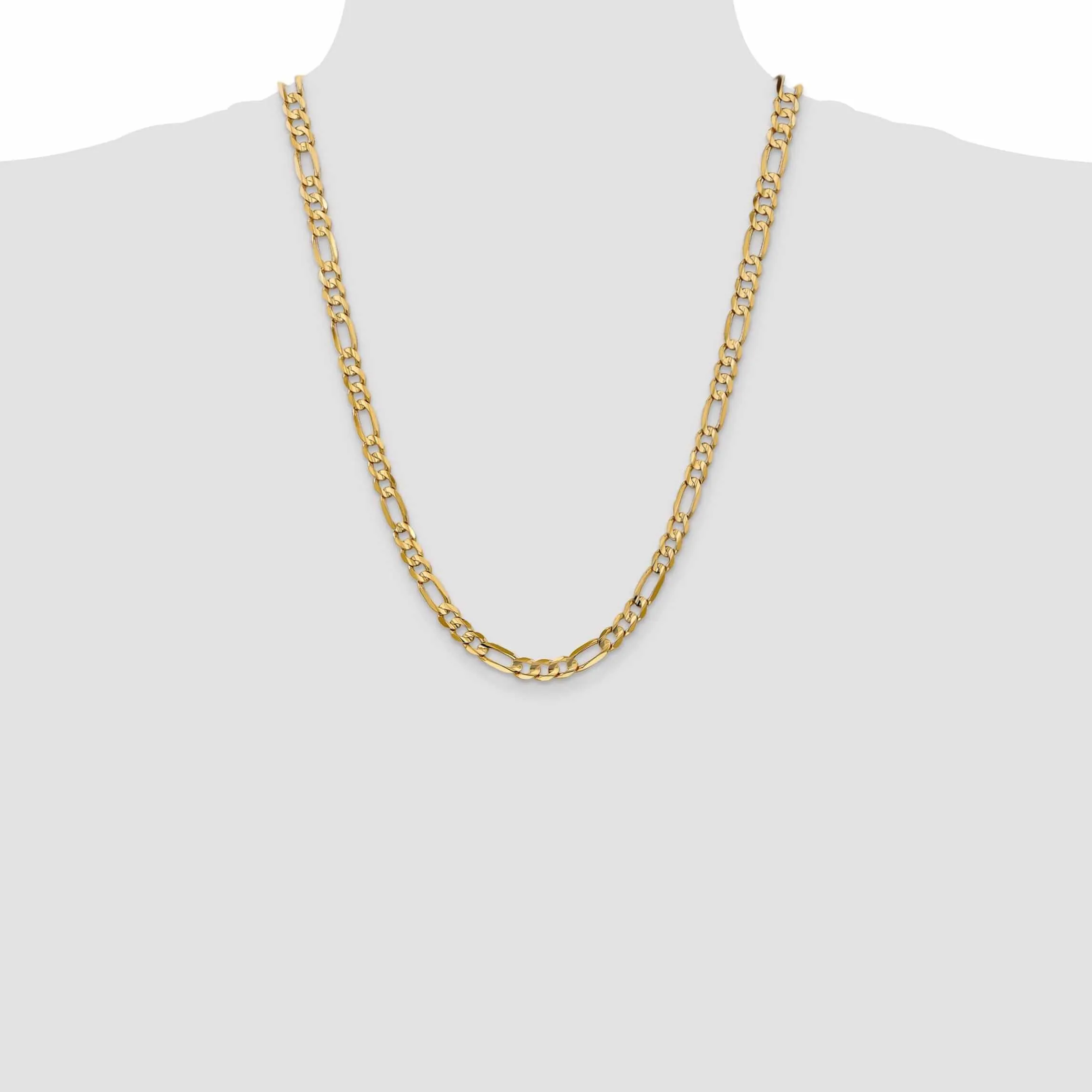 10k Yellow Gold Light Figaro Chain 6MM