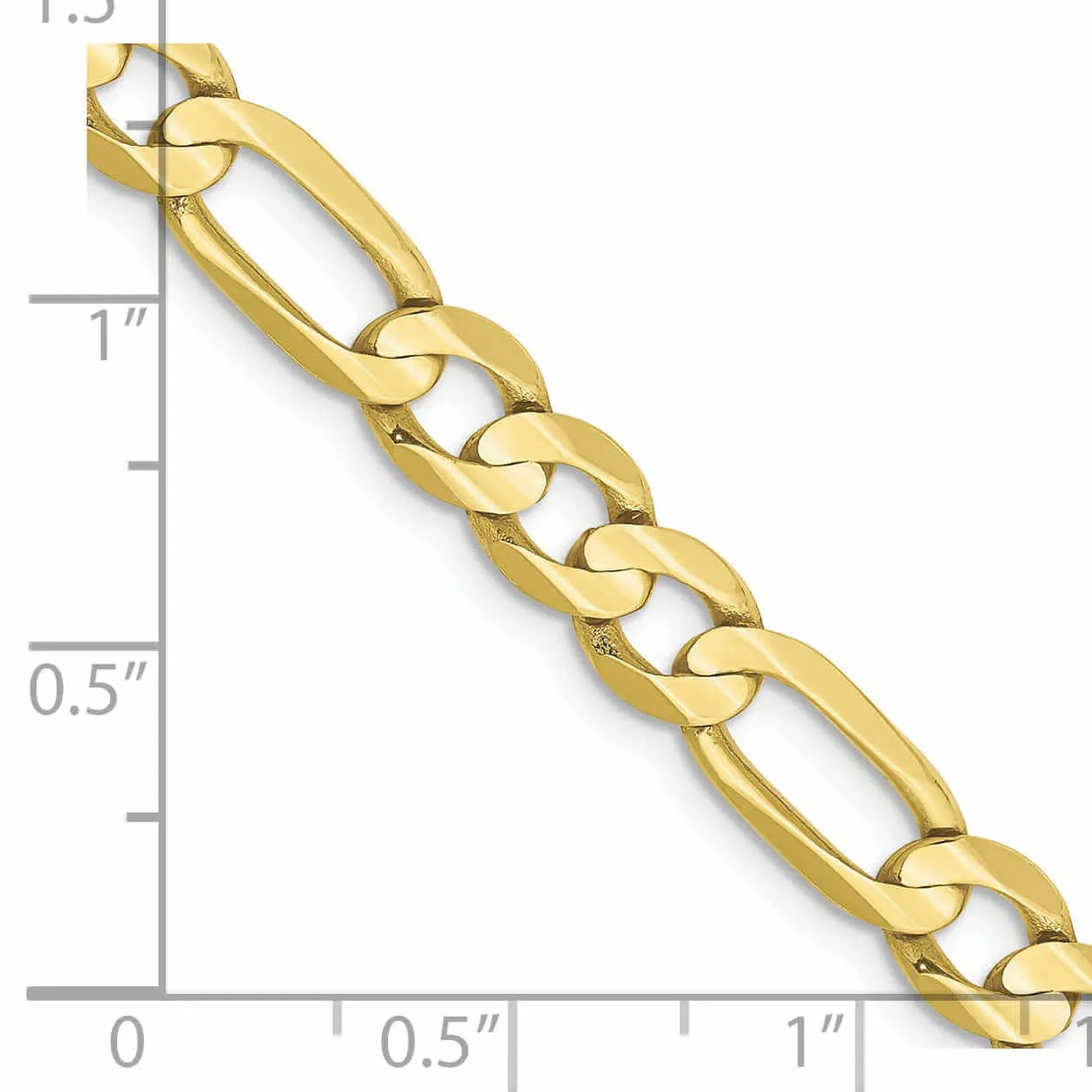 10k Yellow Gold Light Figaro Chain 6MM