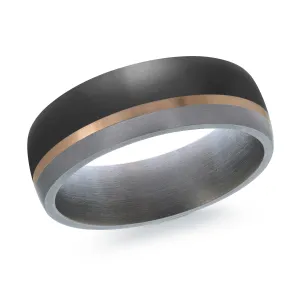 14K Rose Gold Ring from the Tantalum Collection by Malo - MRDTS-026-7P