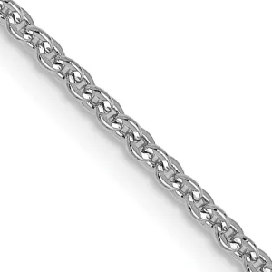 14K White Gold 1.4 mm Flat Cable Chain