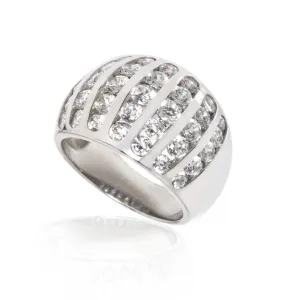 14k White Gold 2.25 Carat CZ Ring