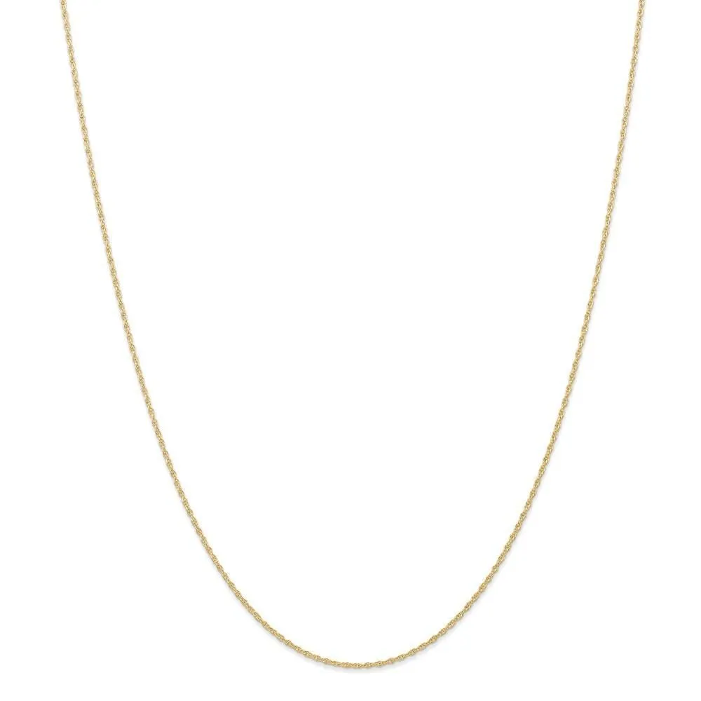 14K Yellow Gold 0.95mm Carded Cable Rope Chain