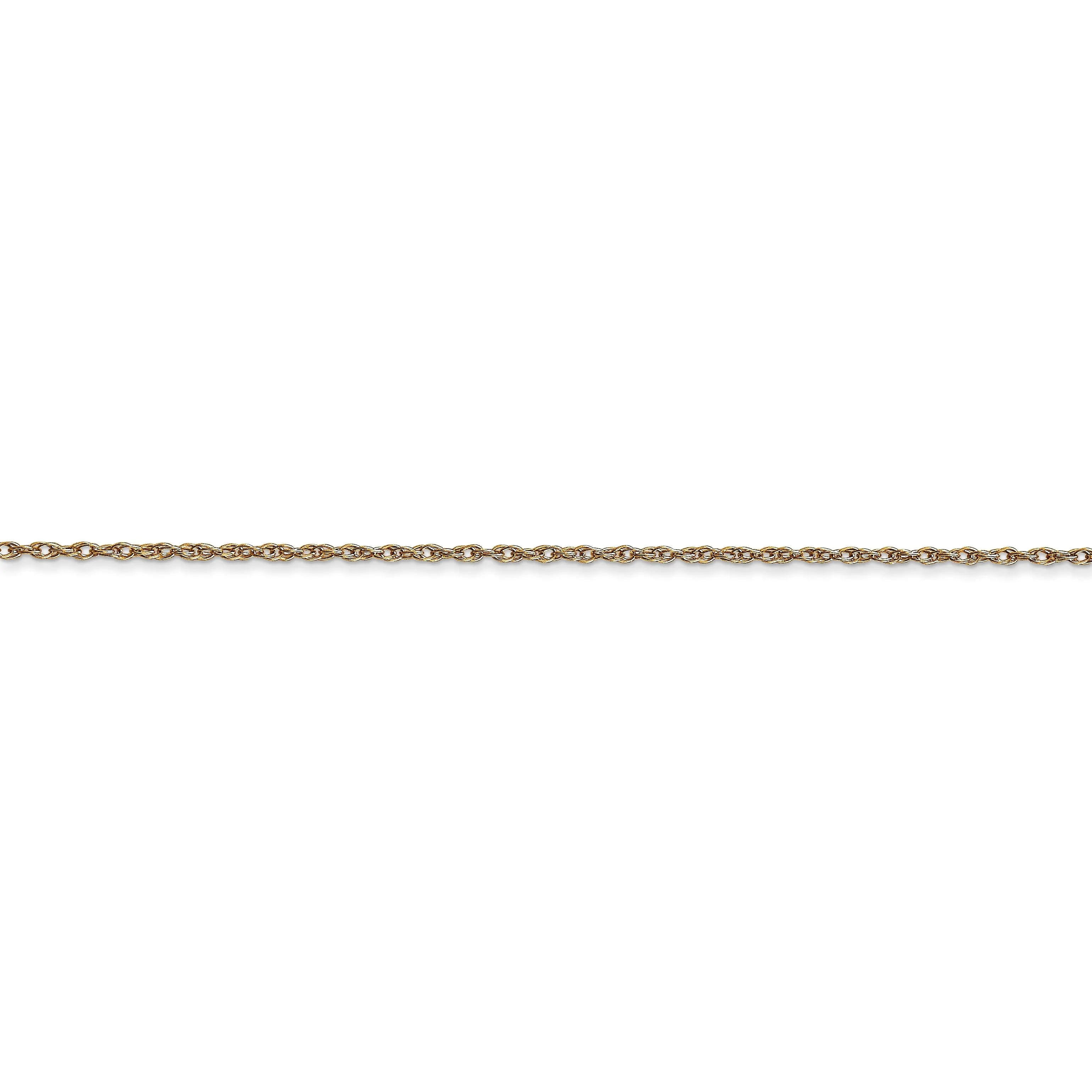 14K Yellow Gold 0.95mm Carded Cable Rope Chain