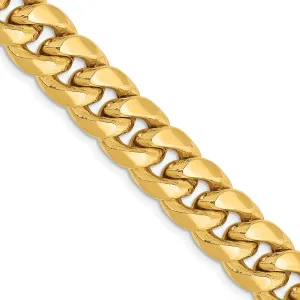 14k Yellow Gold 9.30mm Hollow Cuban Link Chain