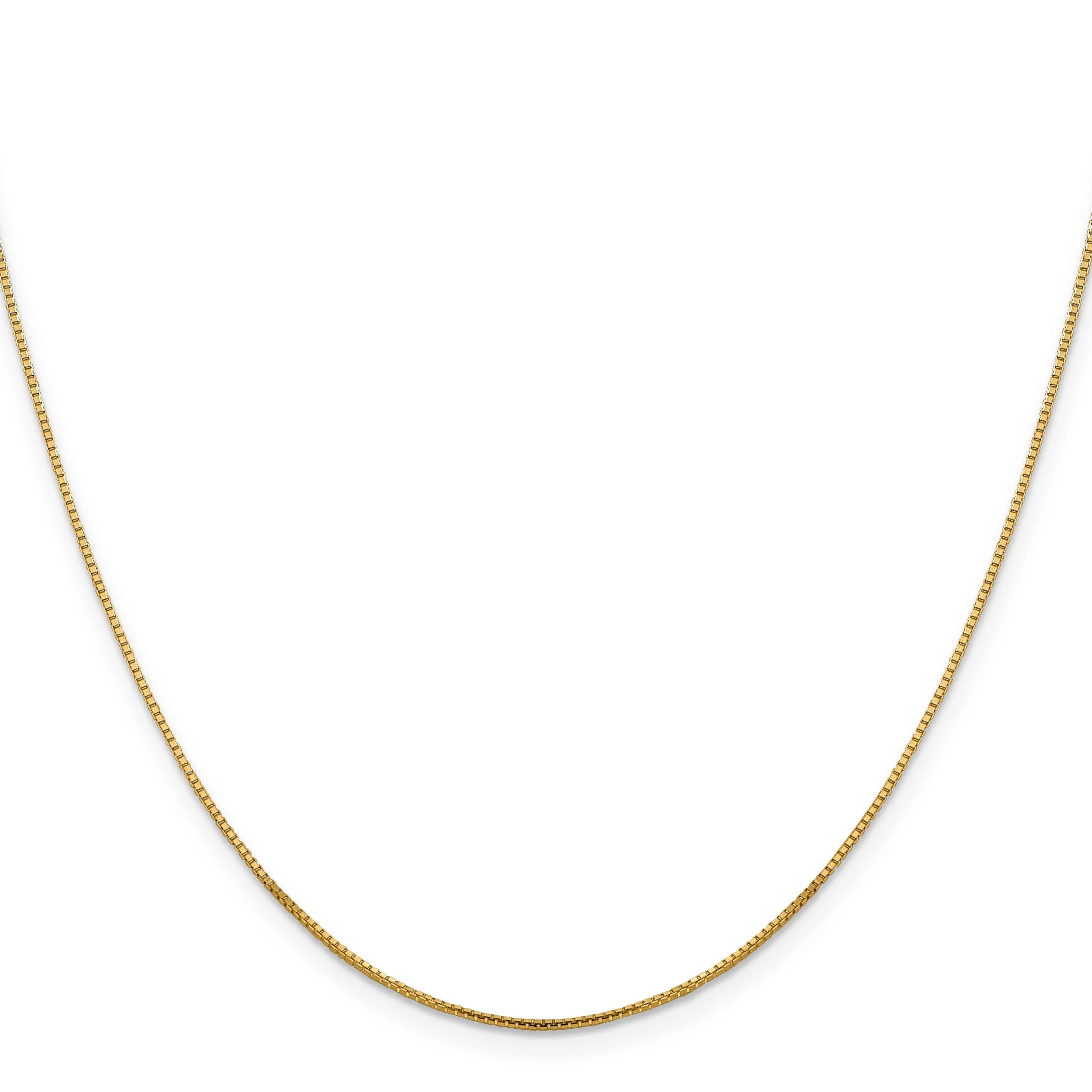 14k Yellow Gold Octagonal Sparkle Box Chain