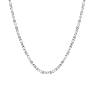 15.00 cttw Tennis Necklace with Round Lab Diamond by Mercury Rings