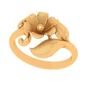 18k Floral Themed Gold Rings Design For Women