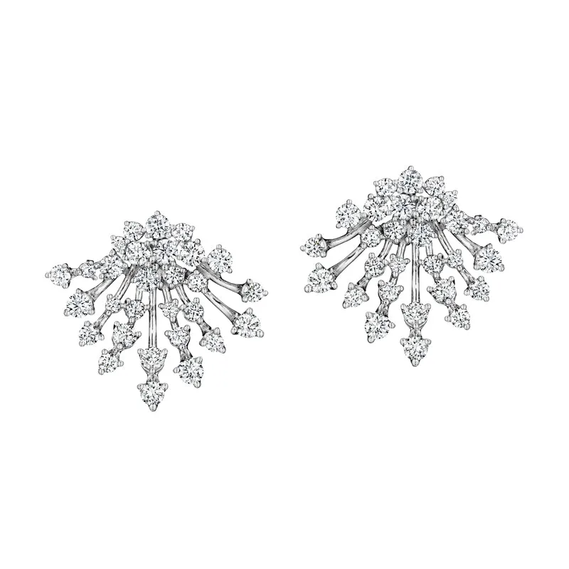 18k Luminus White Gold Earring With 2.08 Cts Vs-Gh Diamonds