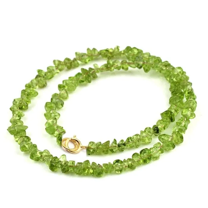 2 Rows Natural Peridot Bracelet