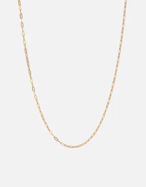 2.5mm Volt Link Cable Chain Necklace, 14k Gold