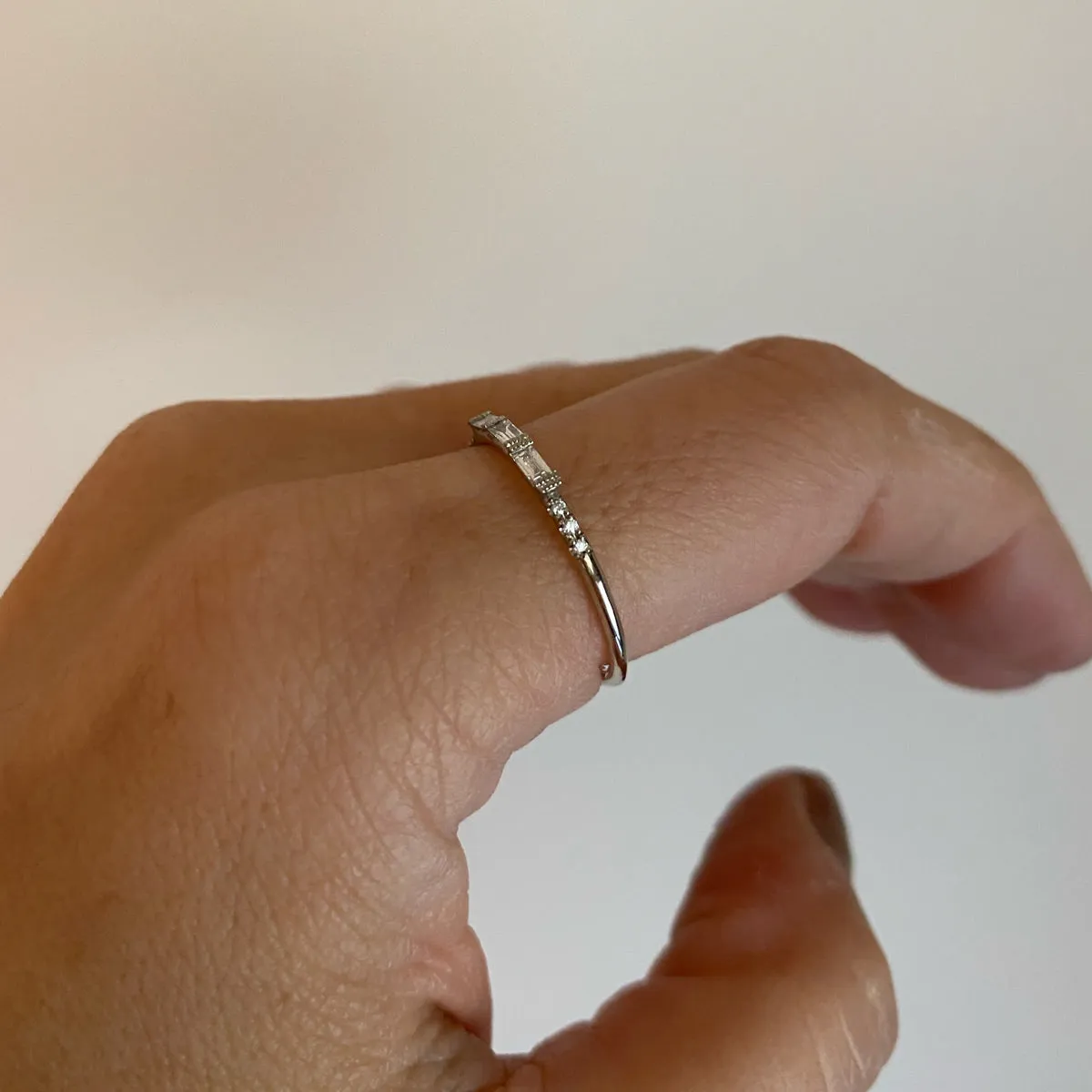 3 Baguette Equilibrium Ring