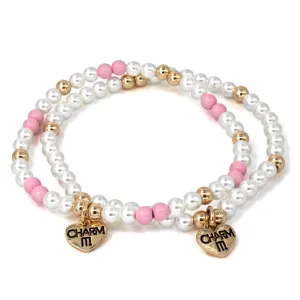 4mm Pearl Stretch Bead Bracelet Set