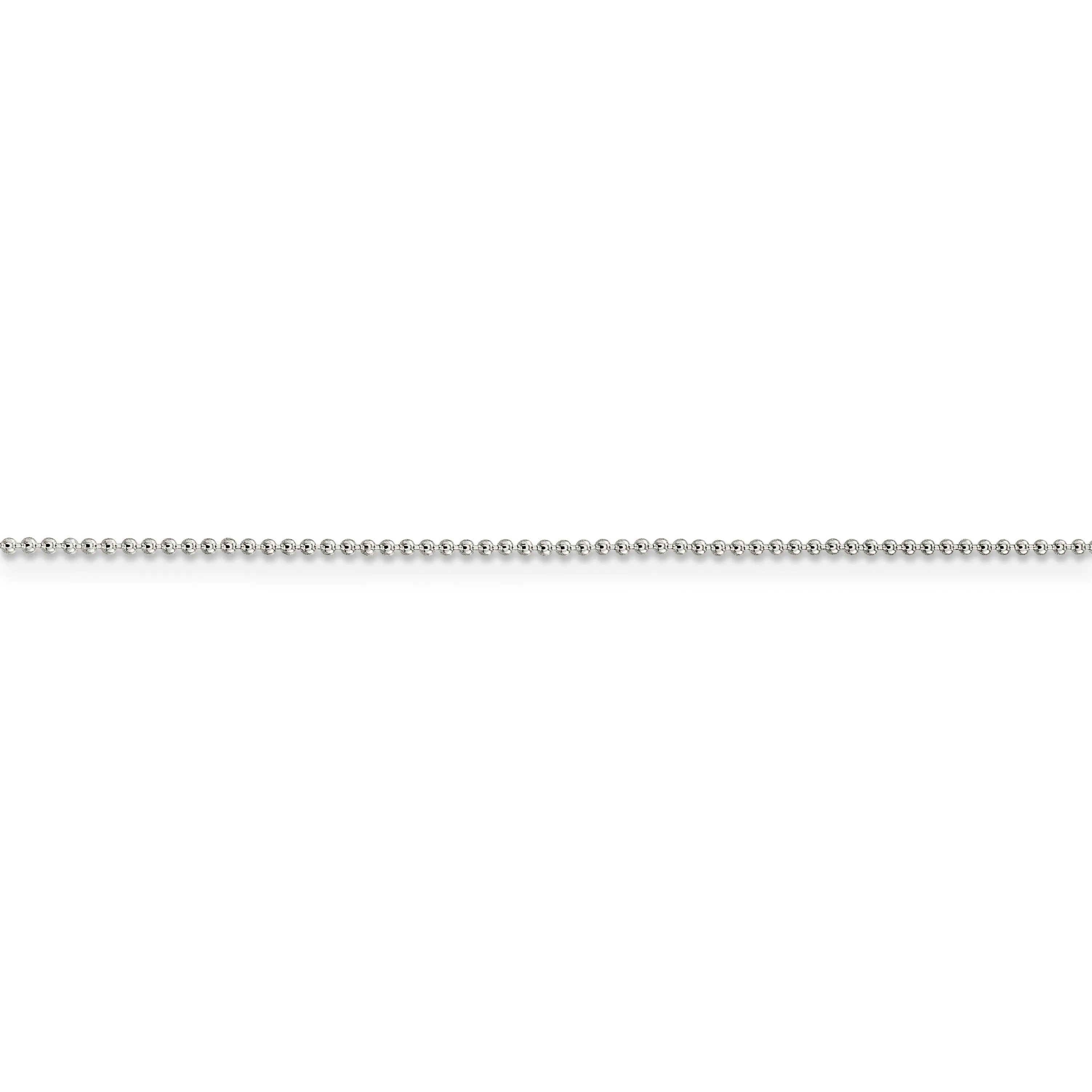 925 Sterling Silver Beaded Chain 1MM Thickness