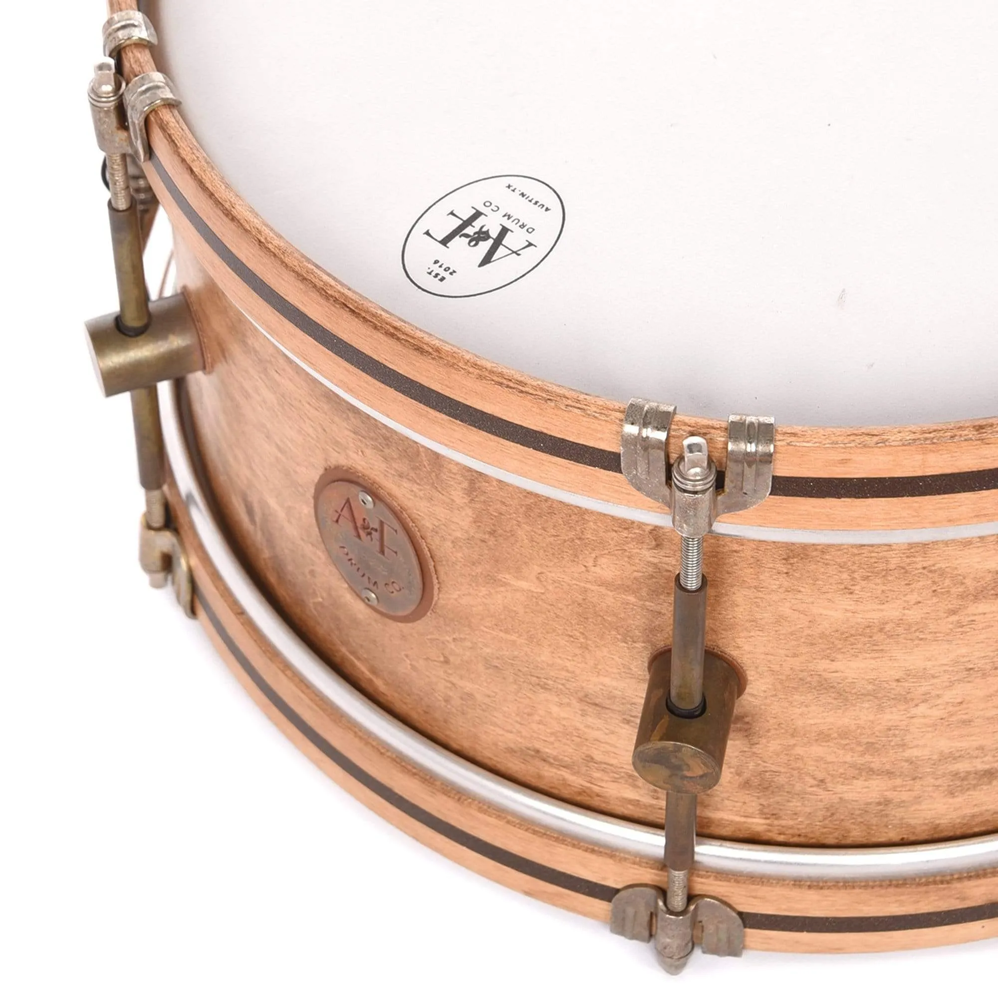 A&F Drum Co. 6.5x14 Field Snare Drum Espresso Maple w/Wood Hoops