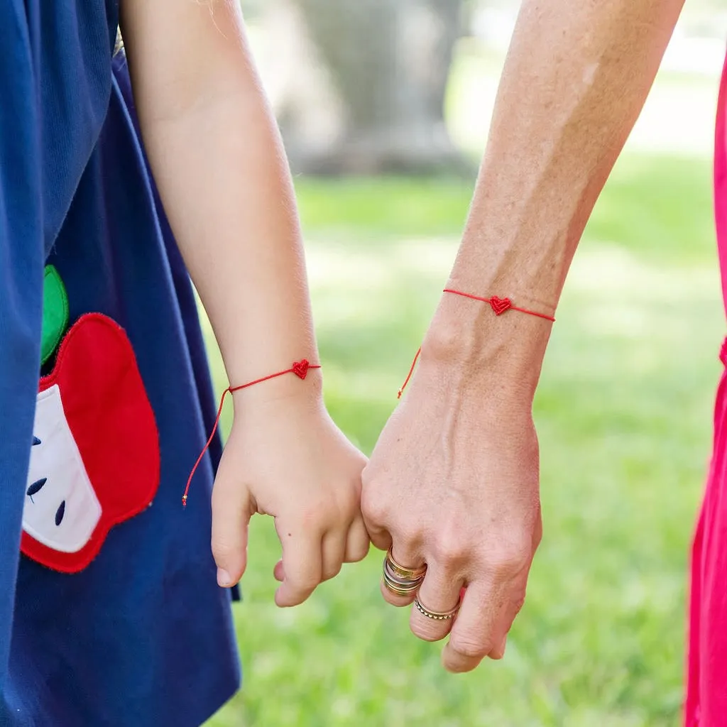 Adjustable Heart Cord Bracelets