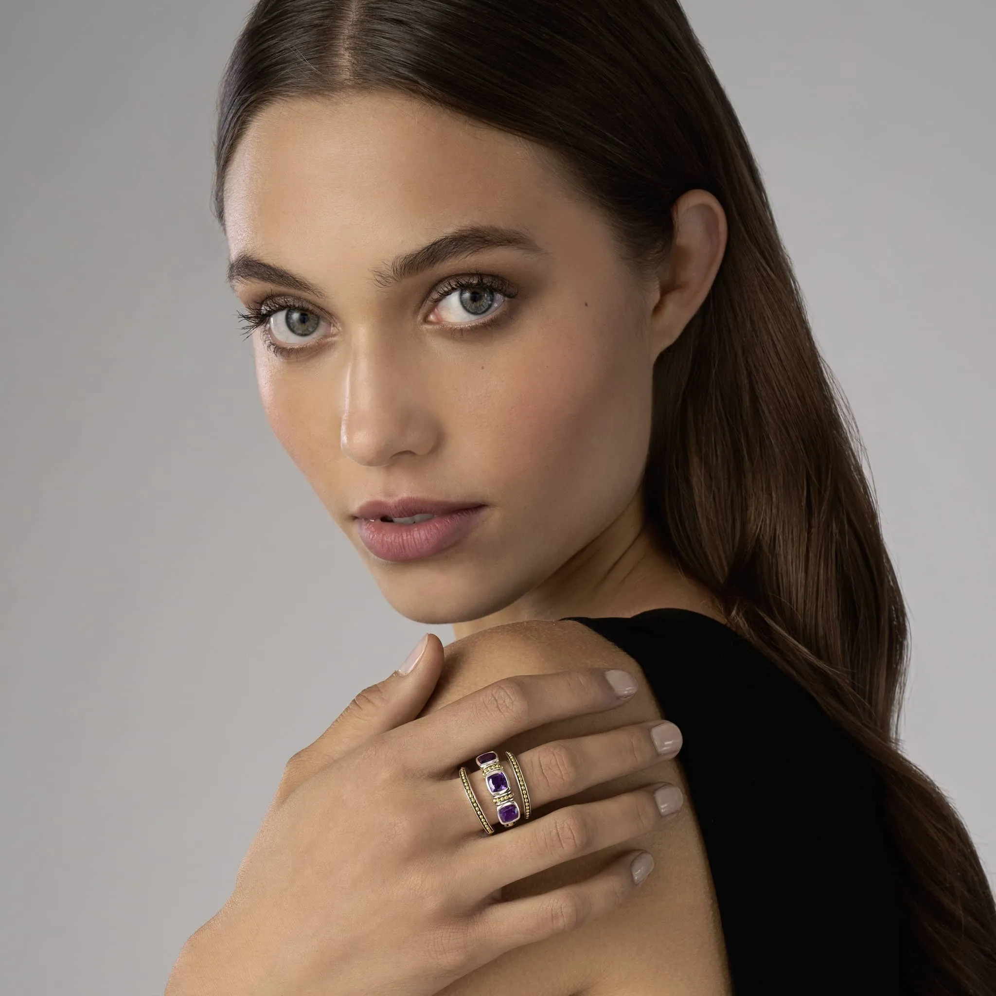 Amethyst Stacking Rings