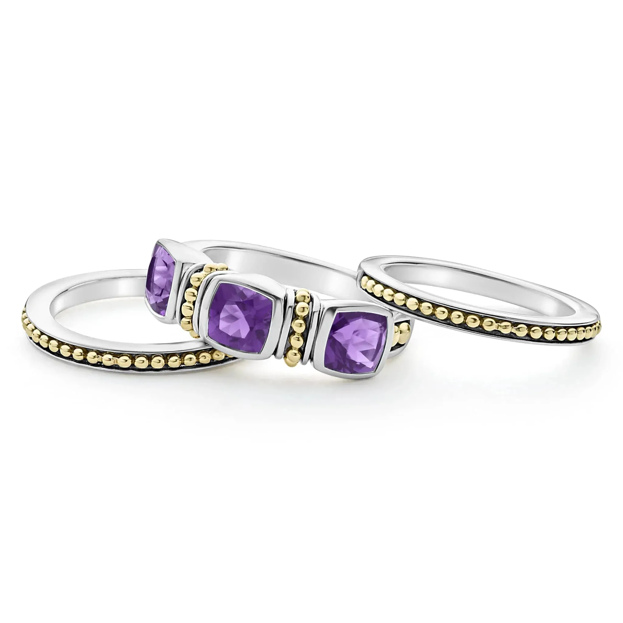 Amethyst Stacking Rings