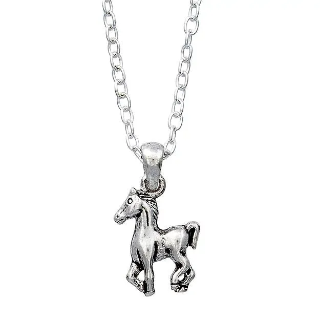 AWST Int'l Prancing Pony Necklace w/Horse Head Gift Box