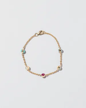 Birthstone Bracelet - Five Bezels