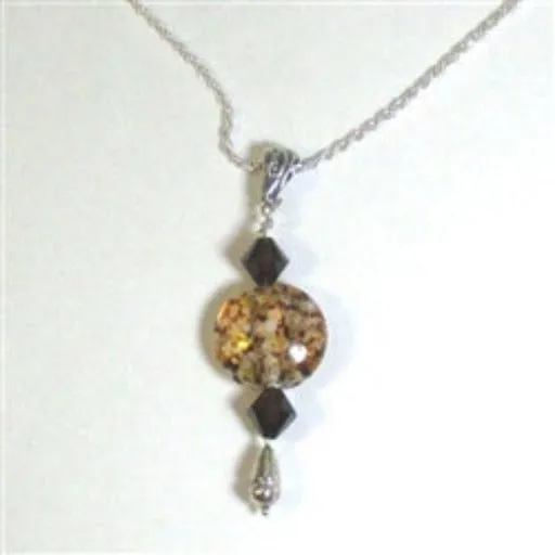 Brown Handmade Artisan Bead Timeless Pendant Necklace