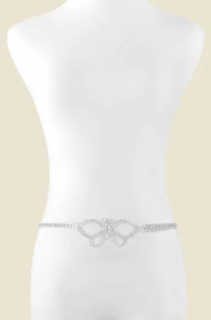 Butterfly Chain Belt in Silver