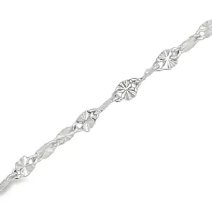 CA216 Twisted Flakes Chain Necklace 2mm