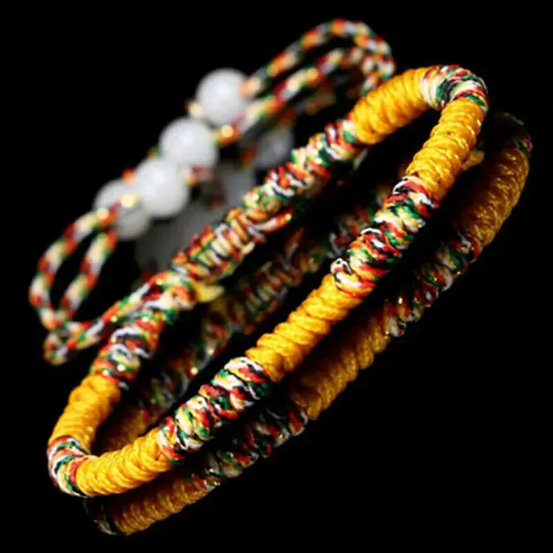 Chinese Jewelry Love Lucky Charm Tibetan Bracelets & Bangles For Women Men Handmade Knots Rope Budda Bracelet