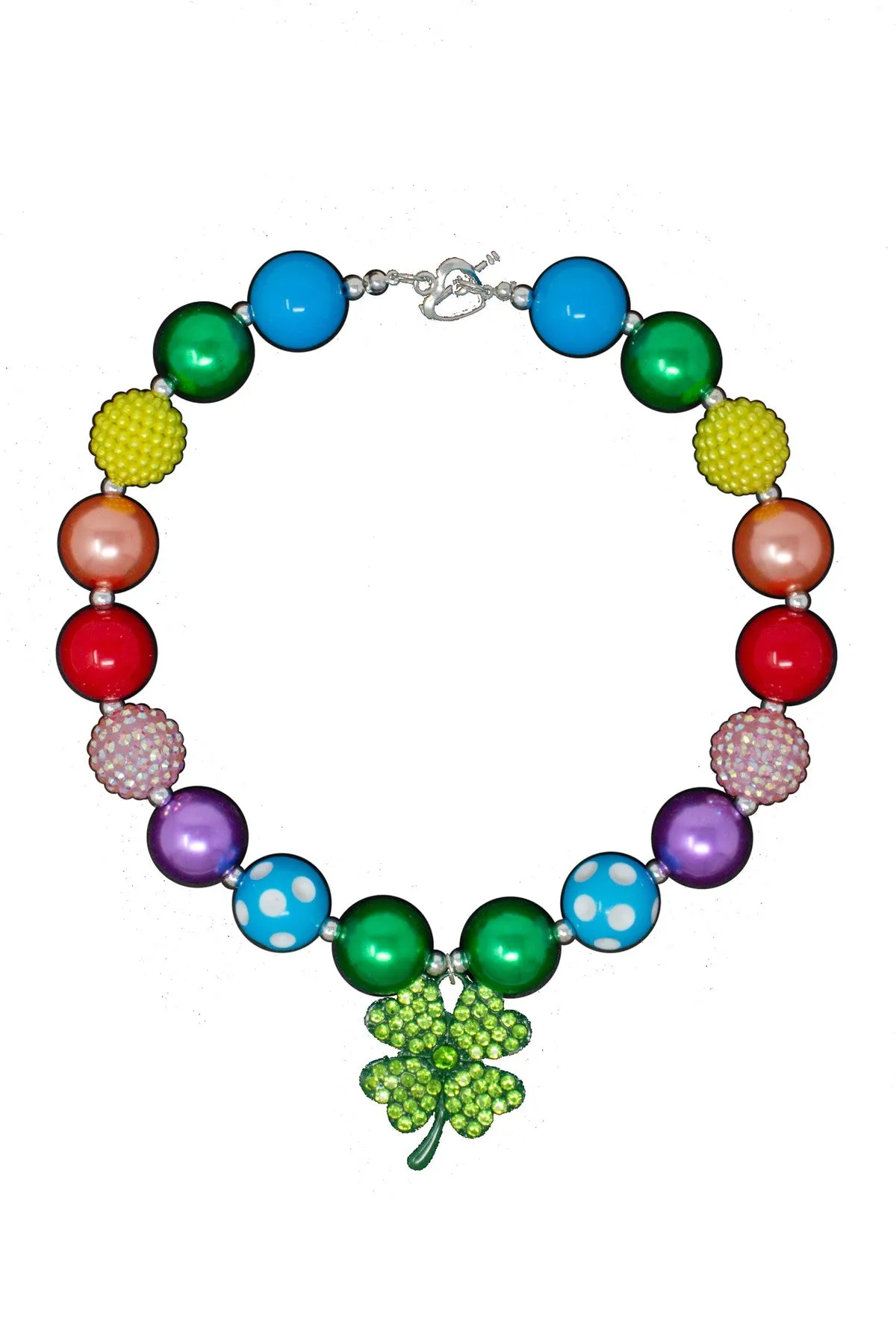 Colorful Clover Bubblegum Necklace