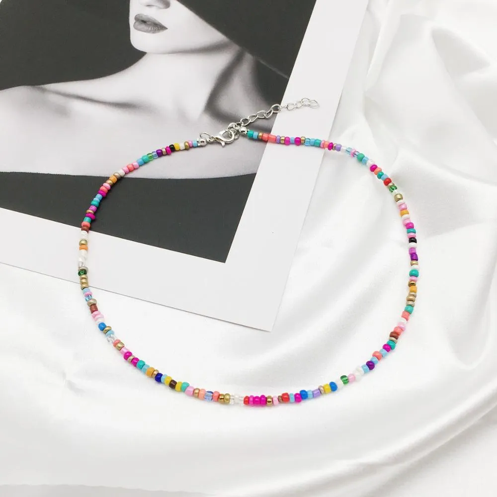 Colorful OMY Beaded choker necklace