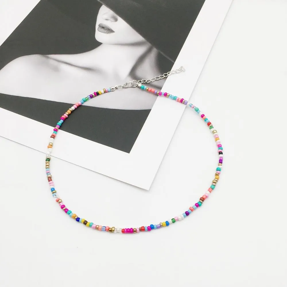 Colorful OMY Beaded choker necklace