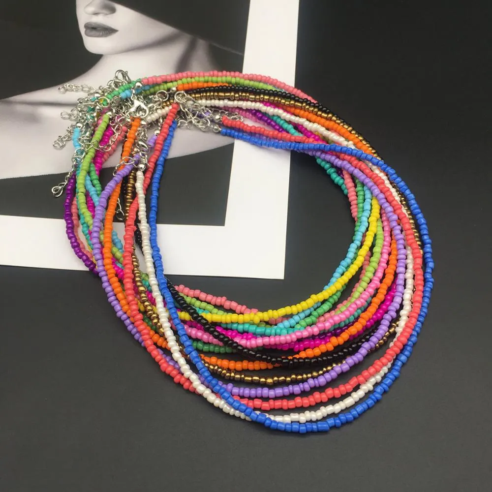 Colorful OMY Beaded choker necklace