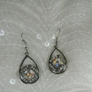 Crystal Teardrop Drop Earrings