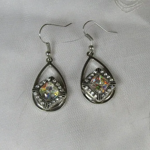 Crystal Teardrop Drop Earrings