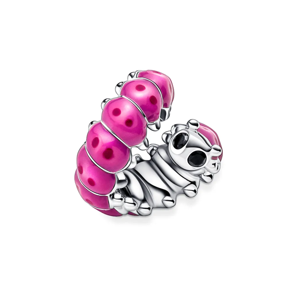 Cute Curled Caterpillar Charm