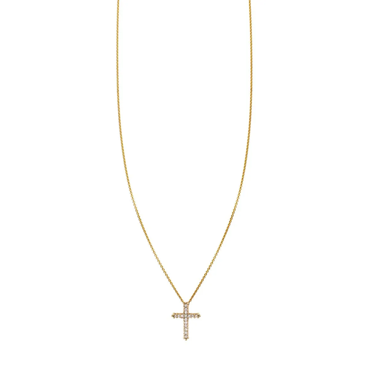 Diamond Large Cross Necklace