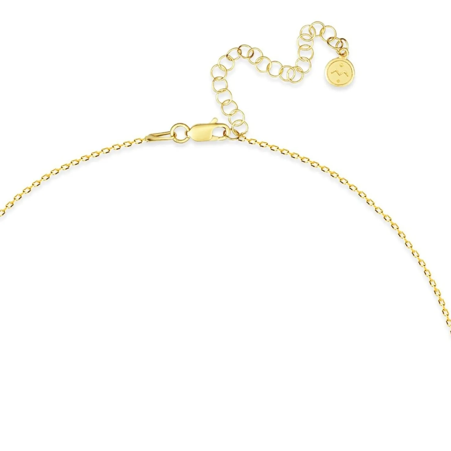 Diamond Letter Necklace "P" - 18 karat gold vermeil on sterling silver, diamond 0.01 carat