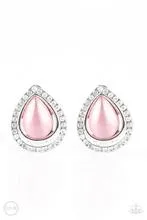 Earrings Noteworthy Shimmer - Pink Clip On P1