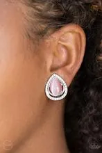 Earrings Noteworthy Shimmer - Pink Clip On P1