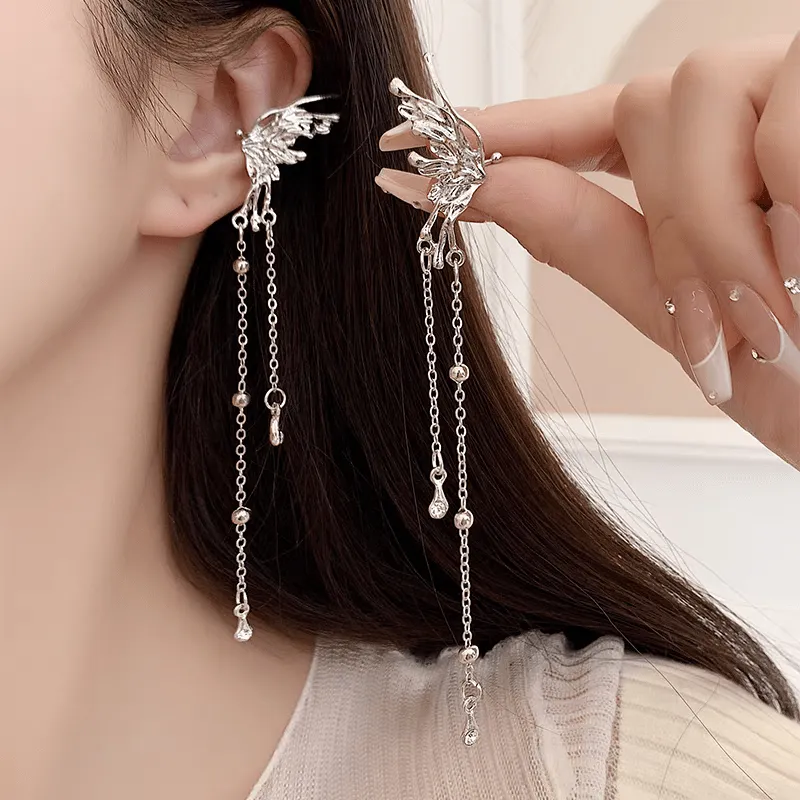 Elegant Angel Wings Butterfly Dangle Earrings