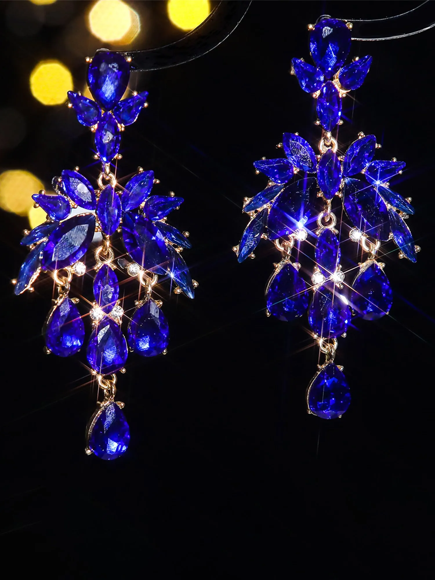 Elegant Colorful Rhinestone Drop Earrings