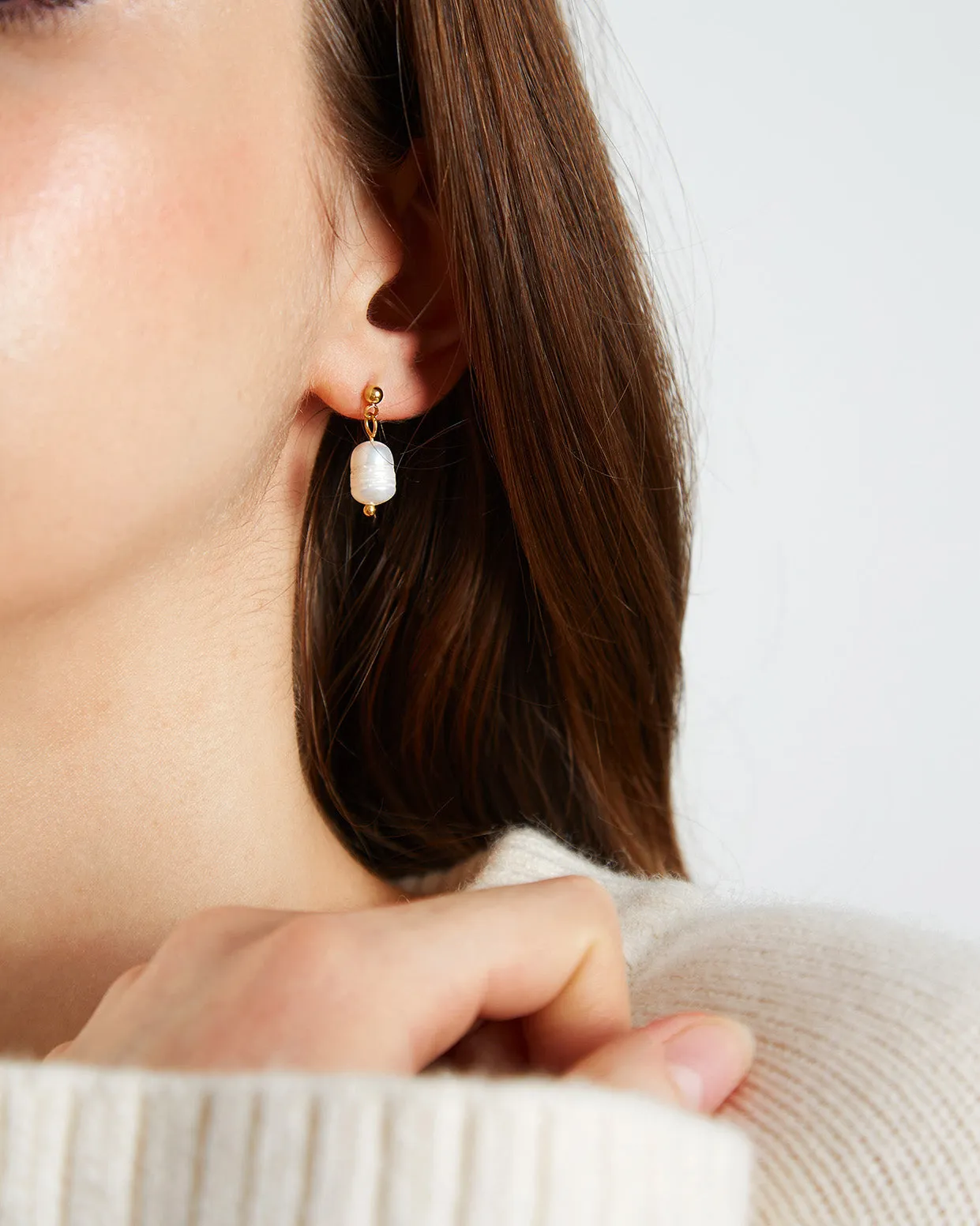 Elegant Pearl Stud Earrings