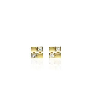 Elegant Princess Cut Studs