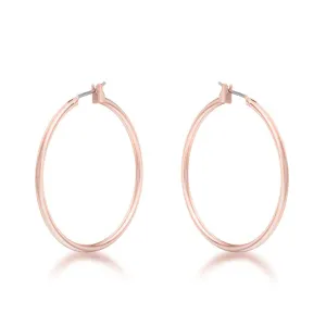 Elegant Rosegold Hoop Earrings