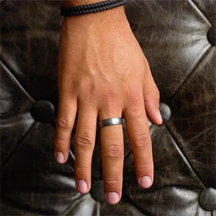 Elements Classic Silicone Ring - Platinum