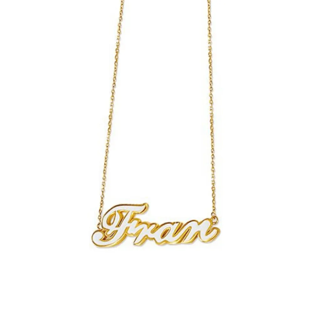 Enamel Name Necklace