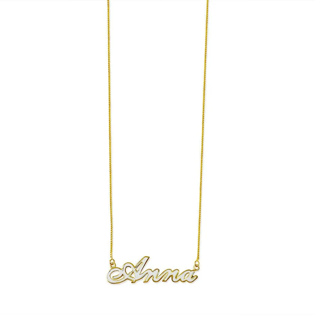 Enamel Name Necklace