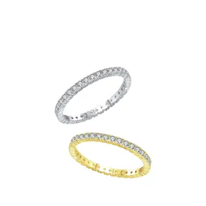 Everyday Genie Sterling Silver Zircon Stacking Ring for Women